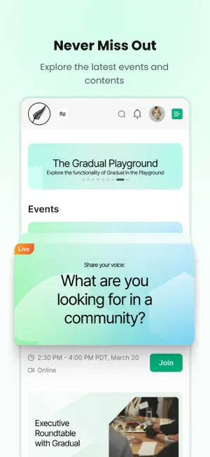 Gradual - Community Platform screenshot 2