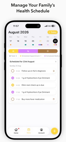 WellBee: Family Health Diary iPhone screenshot