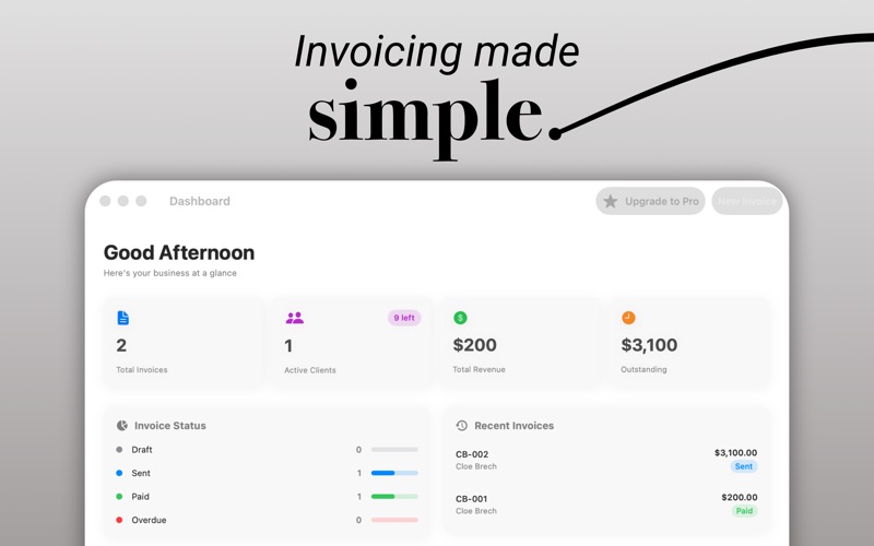 Invoicer - Simply Invoices app screenshot