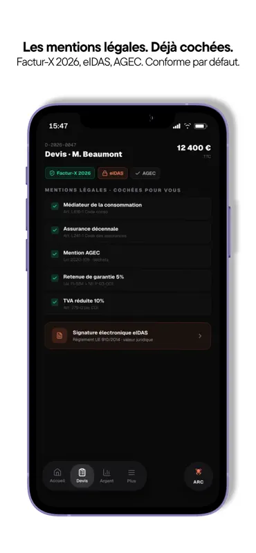 KRYVA — Gestion artisan BTP screenshot 4 of 8