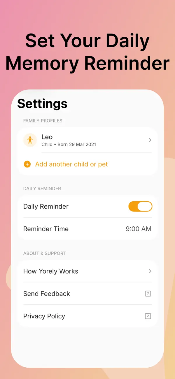 Screenshot #2 pour Yorely: Daily Photo Memories