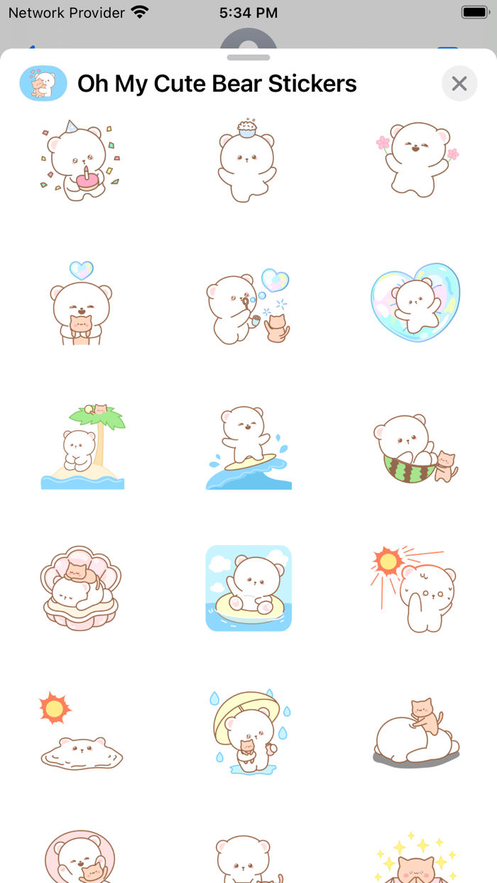 Oh My Cute Bear Stickers DAGOM