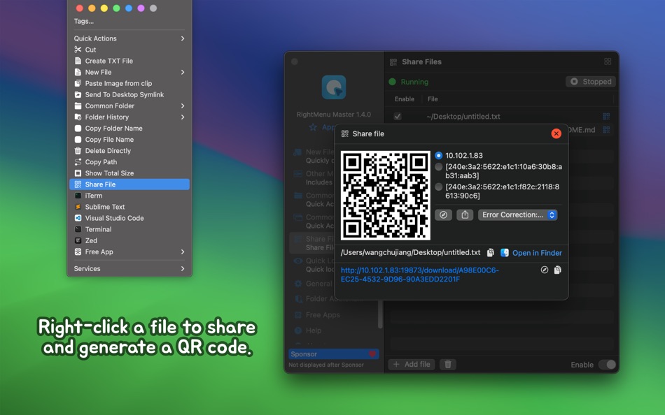 #7. Menuist: Right-Click & MenuBar (macOS) 게시자: 楚江 王