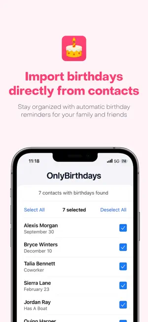 Only Birthdays screenshot 1