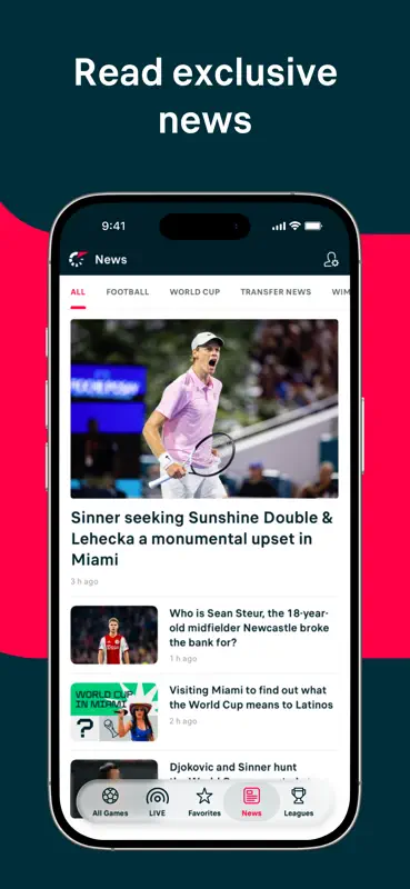 Flashscore: Live Scores & News screenshot 2 of 10