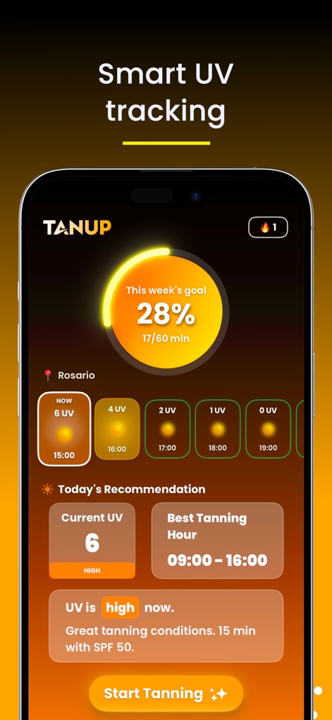 TANUP: Bronceado inteligente - App de Tiempo | MWM