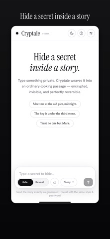 Cryptale iPhone screenshot