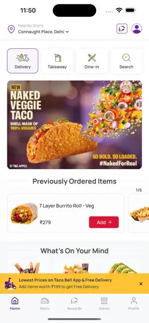 Taco Bell IN iPhone screenshot 1