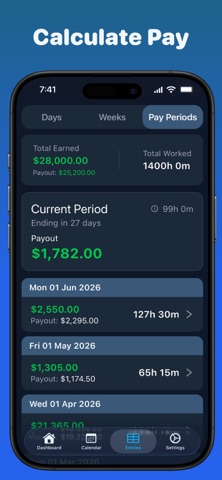 Work Hours Tracker: Time Clock Screenshot 2 of 10