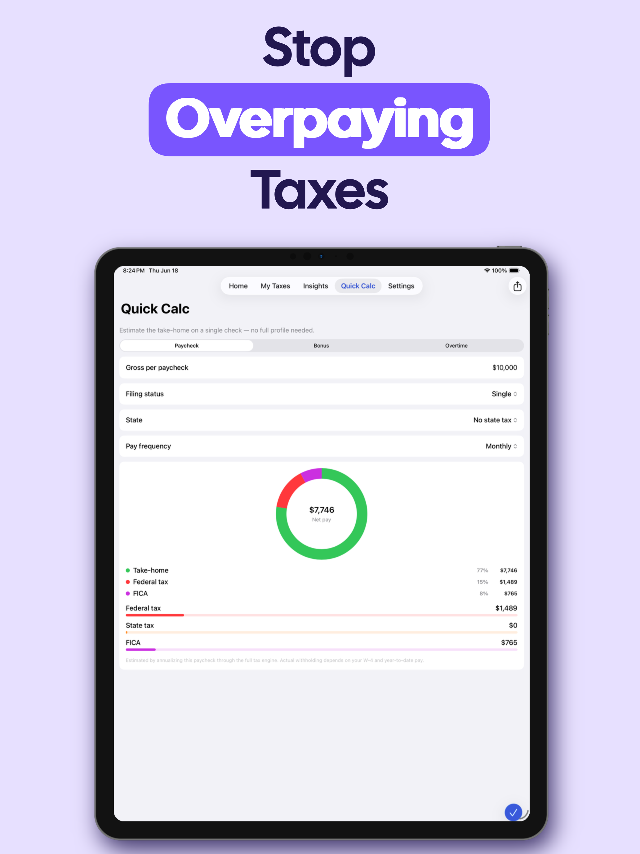 Paycheck Calculator Salary USA