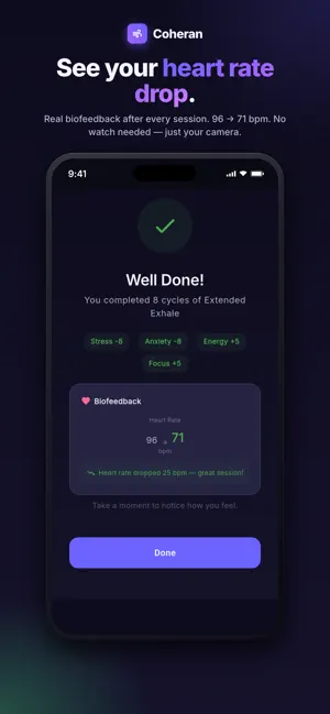 Coheran: Breathing & SOS Calm screenshot 3