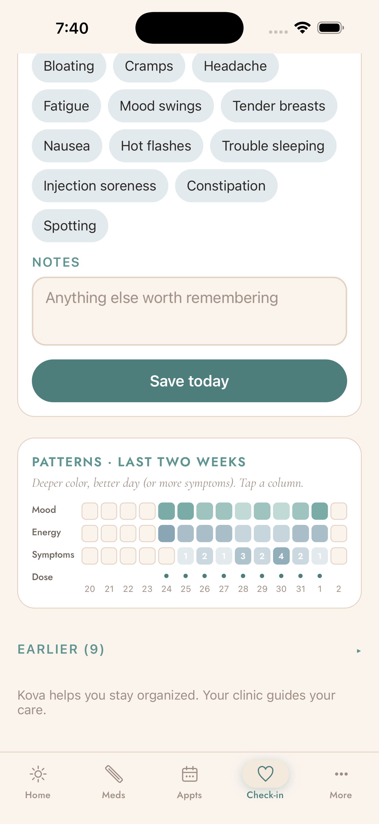 Kova: IVF & Fertility Tracking screenshot 4
