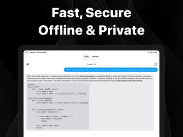 AI Offline LLM Chat: Lapis iPad screenshot