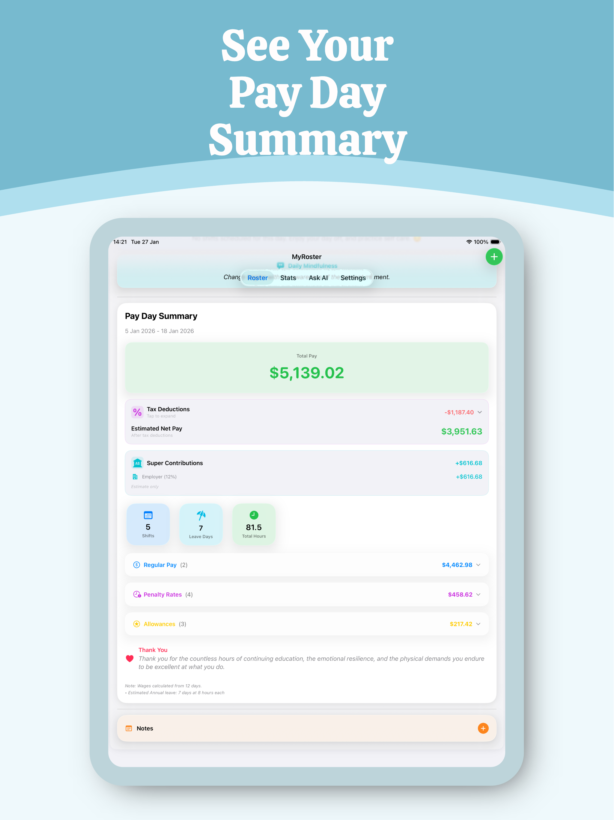 MyRoster - Nurses & Shift Work