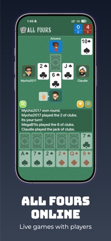 All Fours Trini Card Game app screenshot