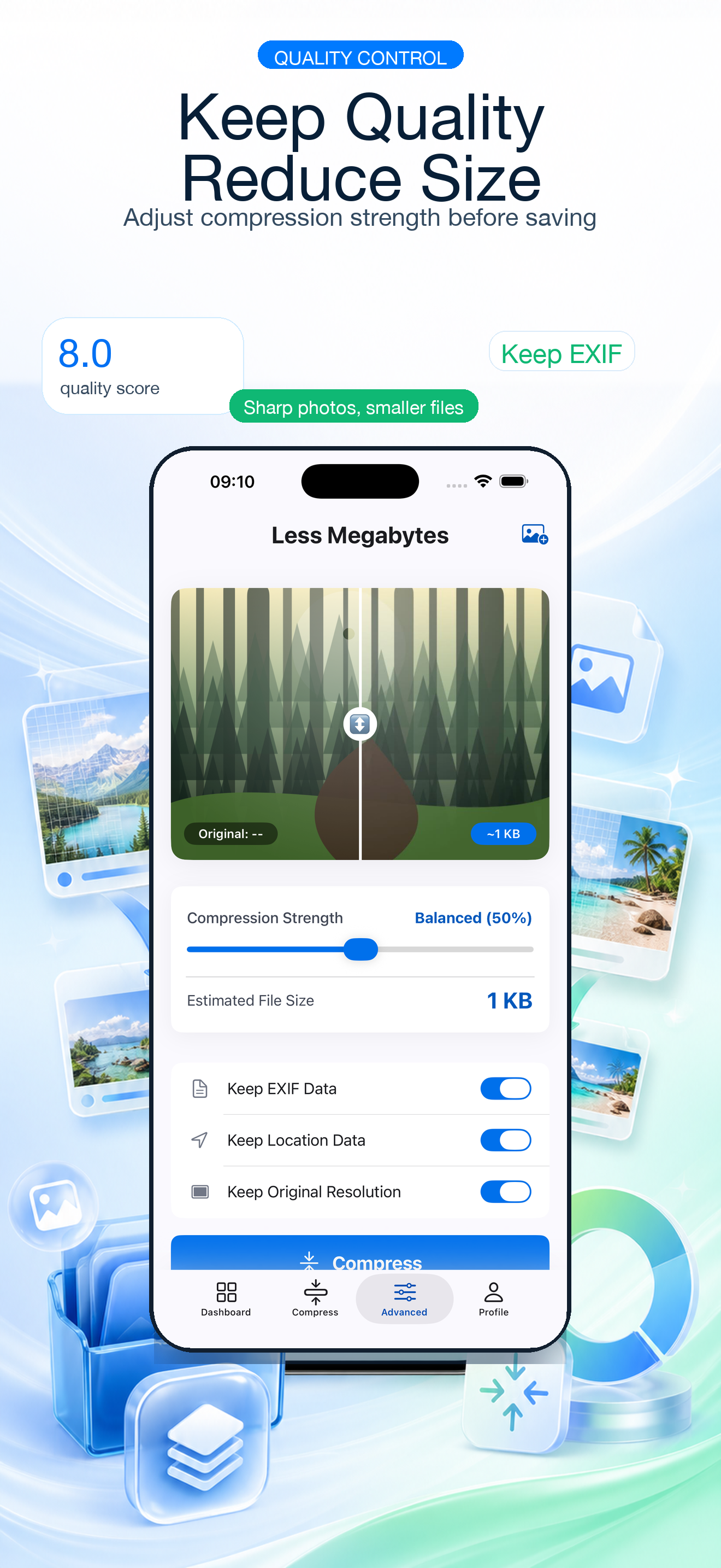 Less Megabytes:Compress Photos screenshot 4