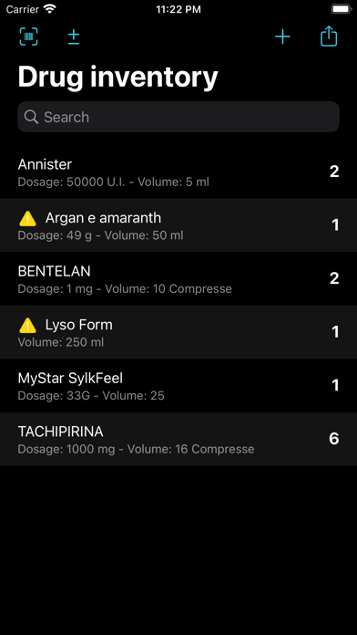 Drug Inventory Screenshot