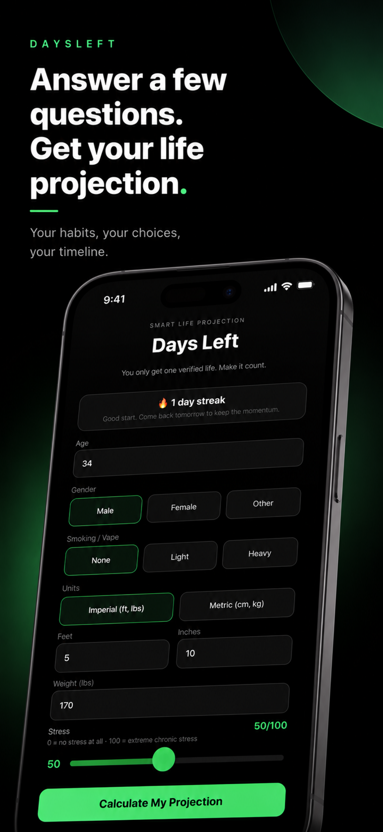 DaysLeft: Life Countdown screenshot 3
