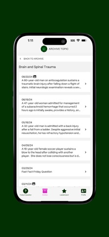 Neurology Question of the Day iPhone screenshot