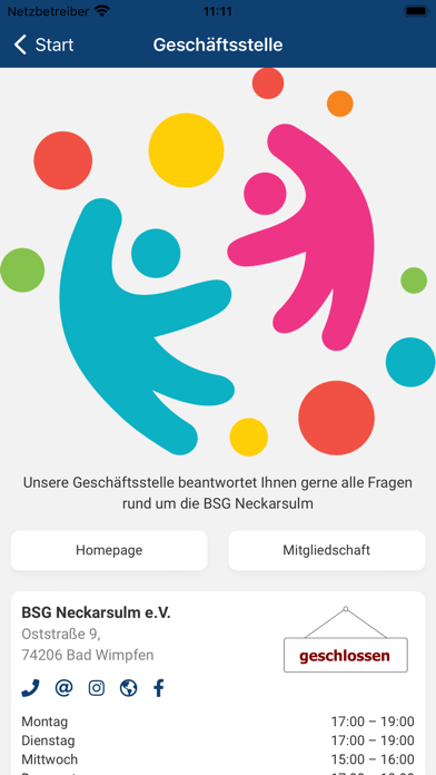 BSG Neckarsulm e.V. Screenshot