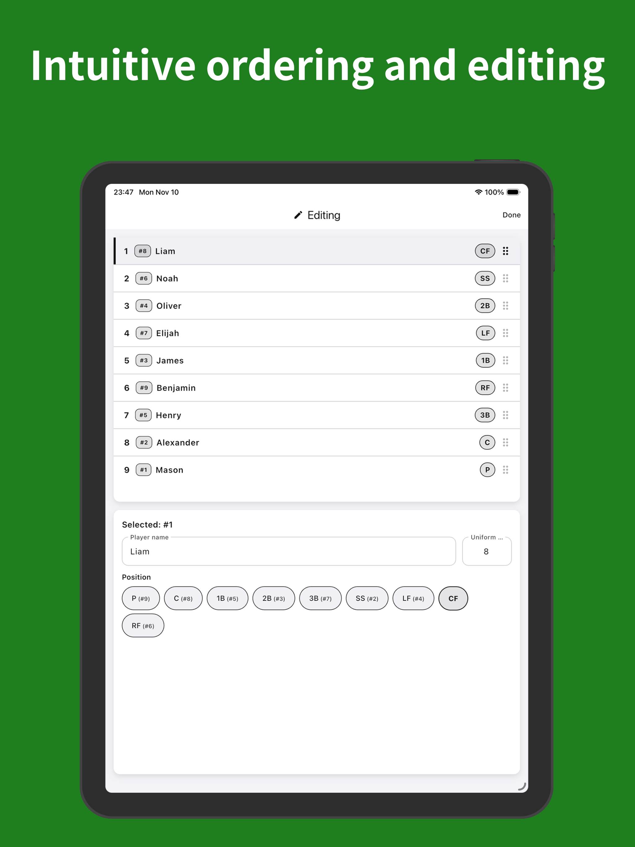 Baseball Lineup Maker