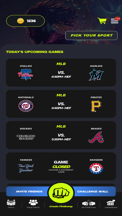 FistBump Sports Screenshot