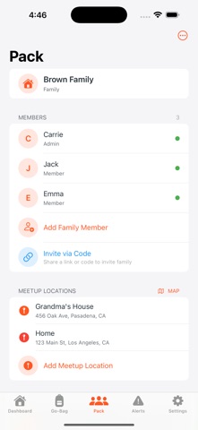 VAMOOSE - Family Safety Plan screenshot