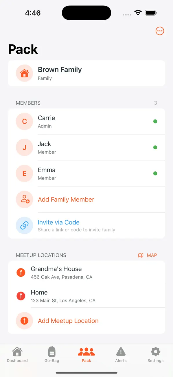 Screenshot #3 pour VAMOOSE - Family Safety Plan