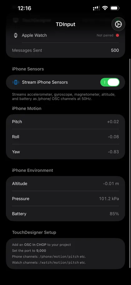 Screenshot 5 di 6 di TDInput