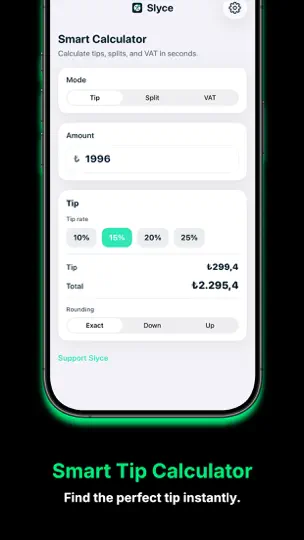 Slyce: Tip & Split Calculator iPhone-skjermbilde 2