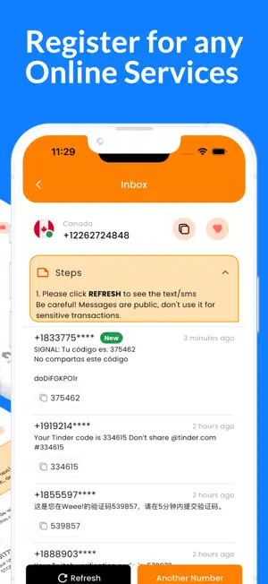 Receive SMS Online Temporary screenshot 4