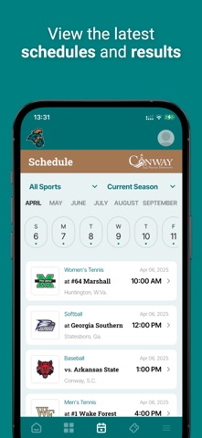 Coastal Carolina Chanticleers iPhone screenshot