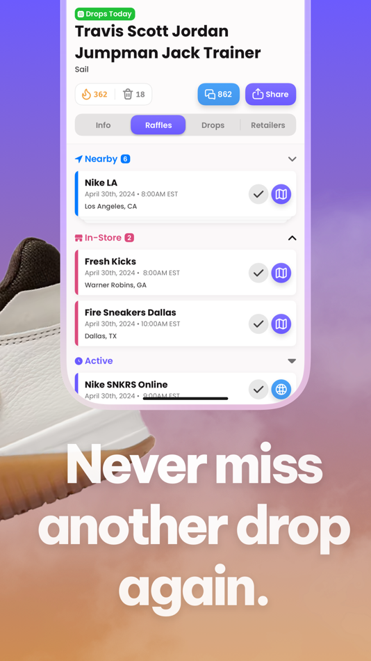 #2. SwiftSole - Sneaker Releases (iOS) 由: SwiftSole Development LLC