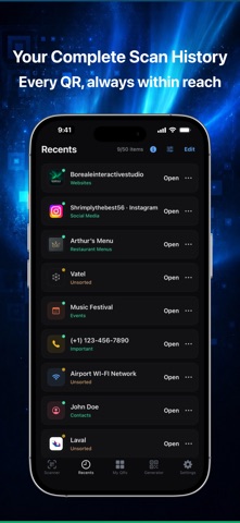 QRious: QR Scanner & Maker iPhone screenshot