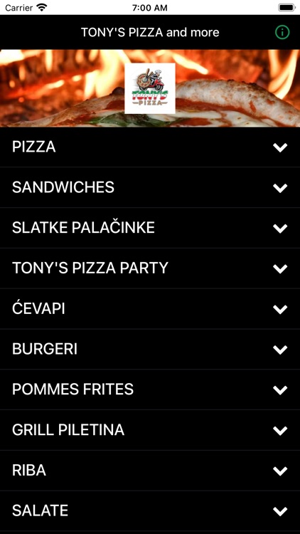 TONY'S PIZZA and more