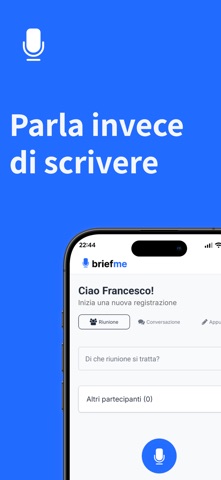 BriefMe: Trascrivi con AI Screenshot 1 of 4