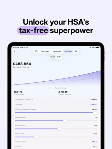 HSA Monster: Expense Tracker iPad screenshot