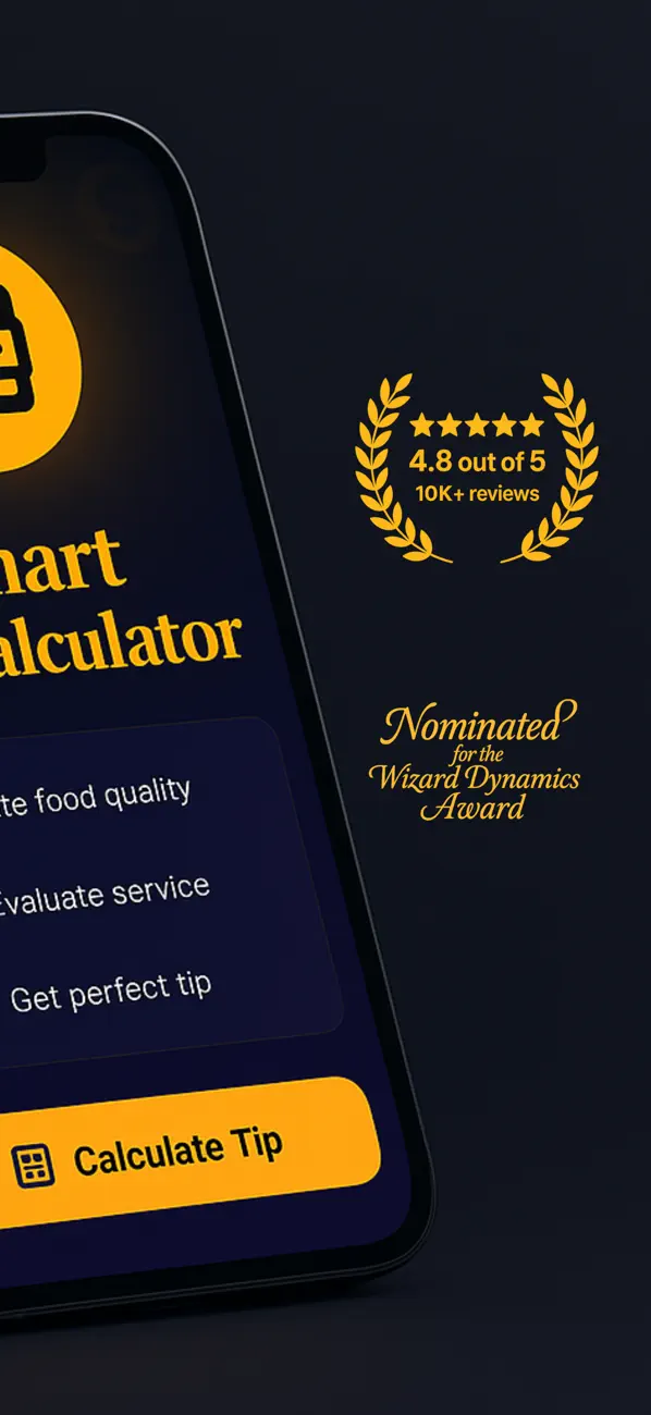 #2. Tip Calculator: Fair Share (iOS) By: Manuel Worlitzer