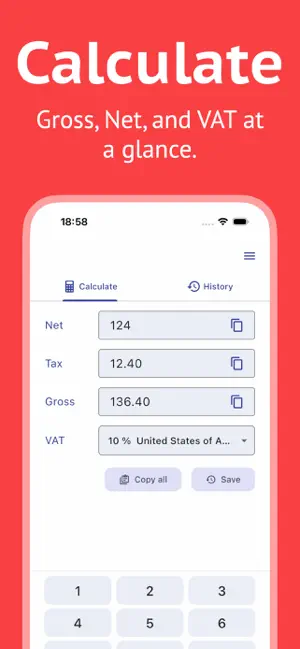 VAT & Tax Calculator: UltraVAT screenshot 1