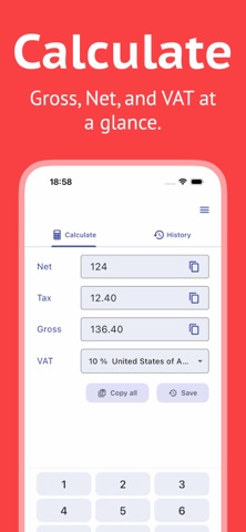 VAT & Tax Calculator: UltraVAT iPhone screenshot