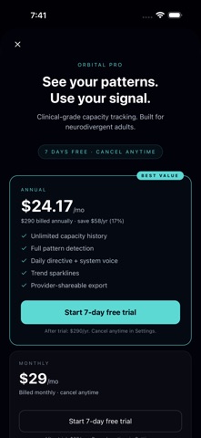 Orbital: Capacity Tracker screenshot