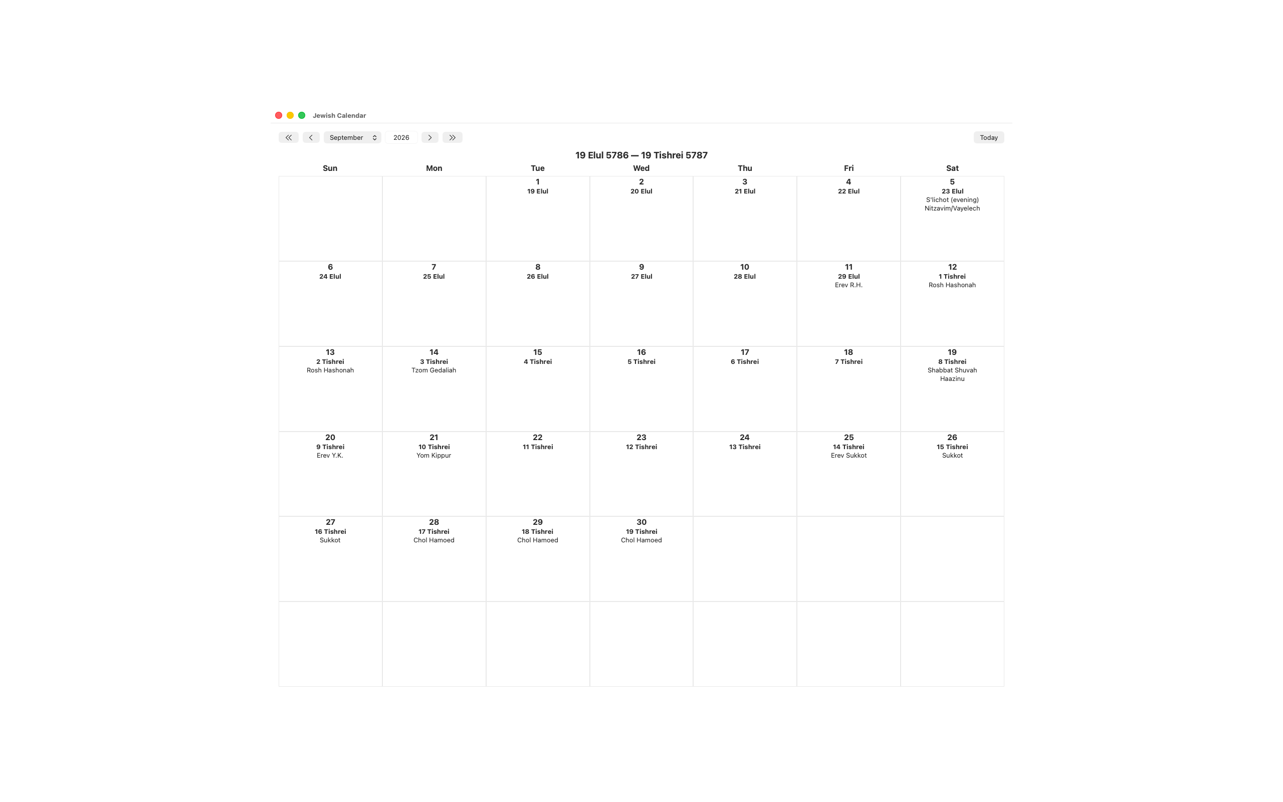Original Jewish Calendar screenshot 6