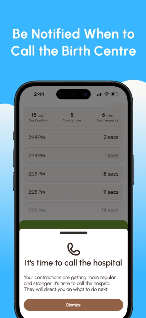 Contraction Timer Tracker - Medical App | MWM