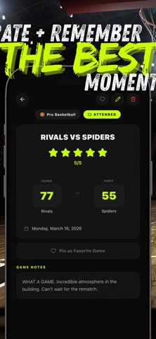 Sideline: Sports Tracker screenshot