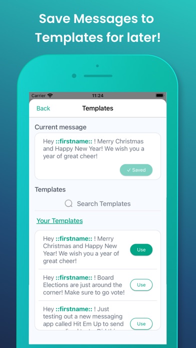 Hit Em Up: Mass Text Bulk SMS iPhone screenshot 7 - Social Networking app