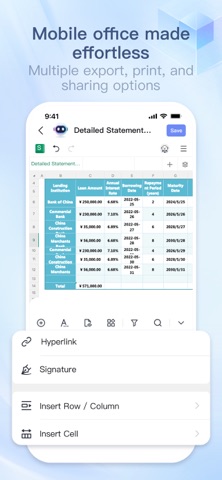 XLSX Spreadsheet-Sheets Editor Screenshot 5 of 6