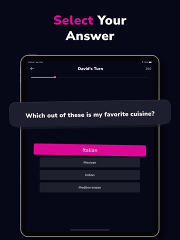 Couples Trivia Game - LoveIQ iPad screenshot
