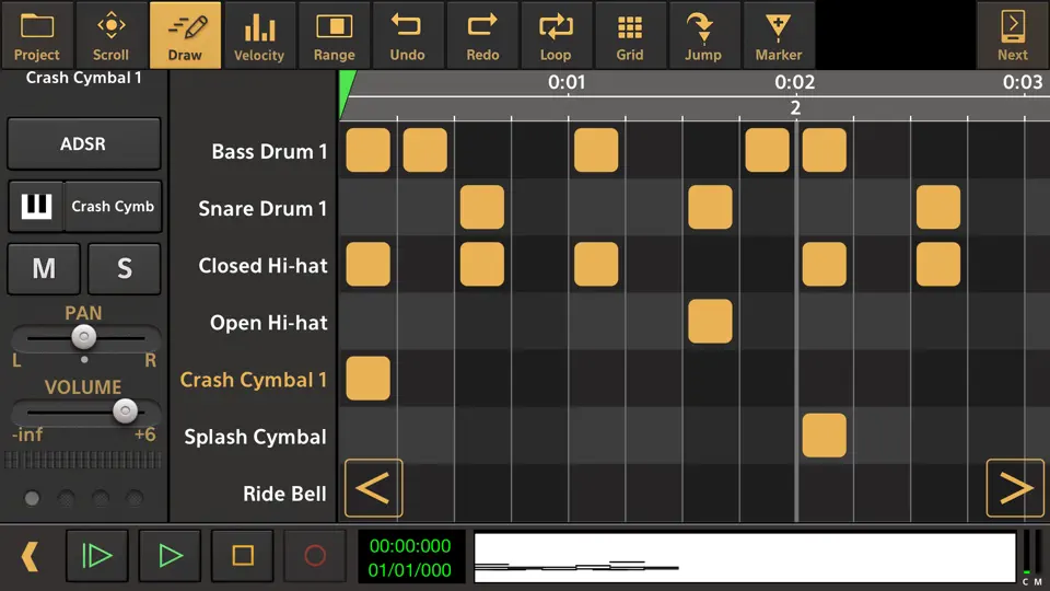 Captura de pantalla de Audio Evolution Mobile Studio en iPhone 8
