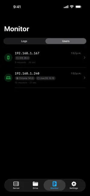 Hosty - Server & Drive iPhone screenshot 6