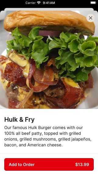 Busta's Burgers iPhone screenshot 4 - Food & Drink app